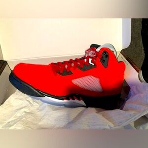 Nike Air jordan 5 retro raging bull red suede size 10.5 brand new in box